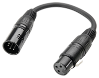 3 pin to 5 pin DMX